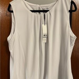 Calvin Klein Women's Elegant Cream Blouse
